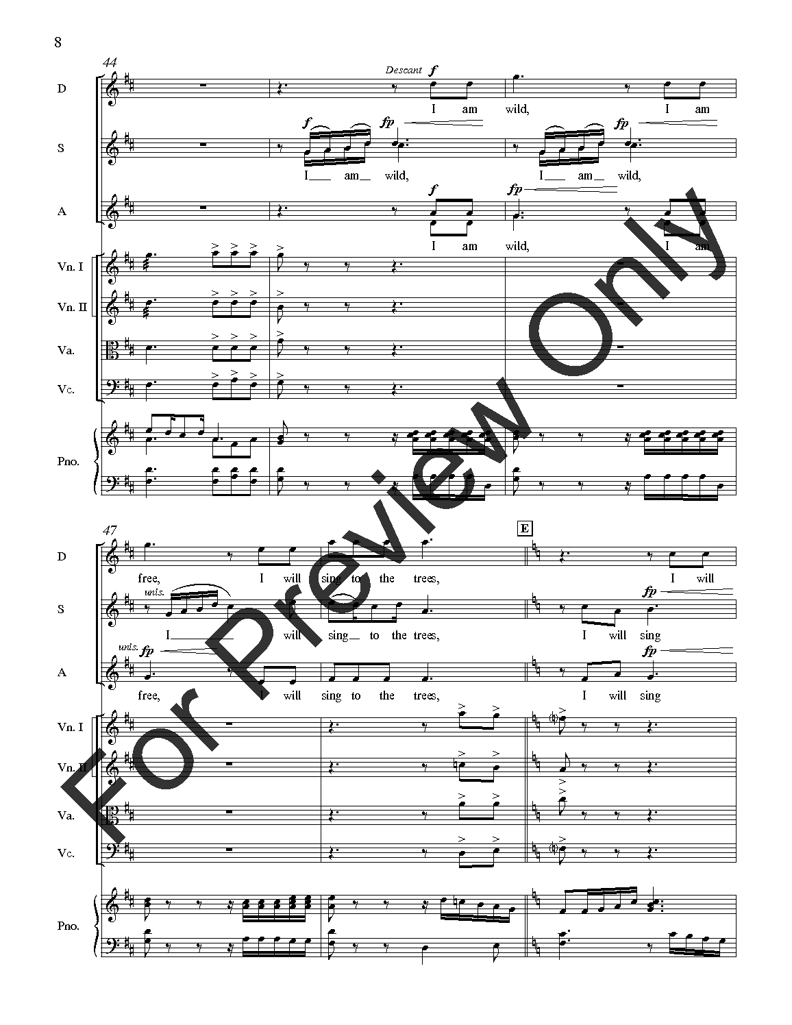 Joy from I Will Sing to the Stars Full Score