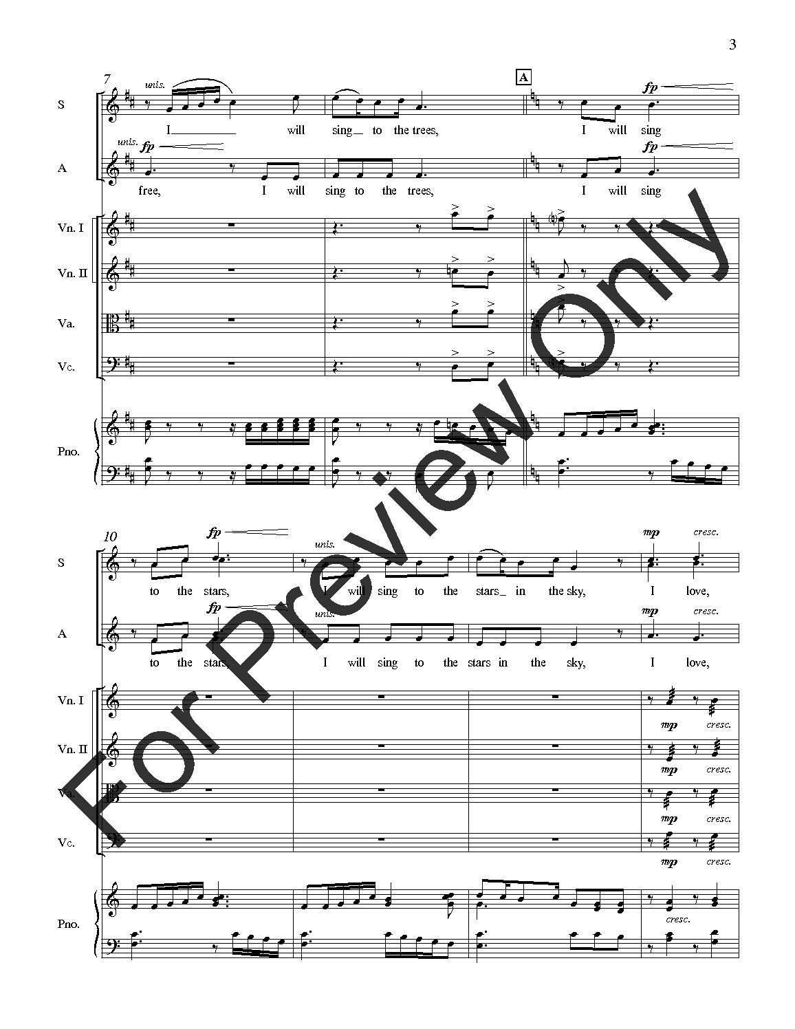 Joy from I Will Sing to the Stars Full Score