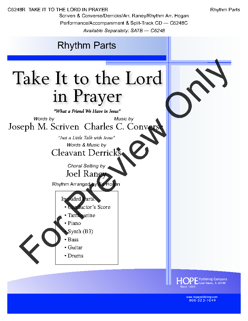 Take It to the Lord in Prayerr Inst Parts EPRINT