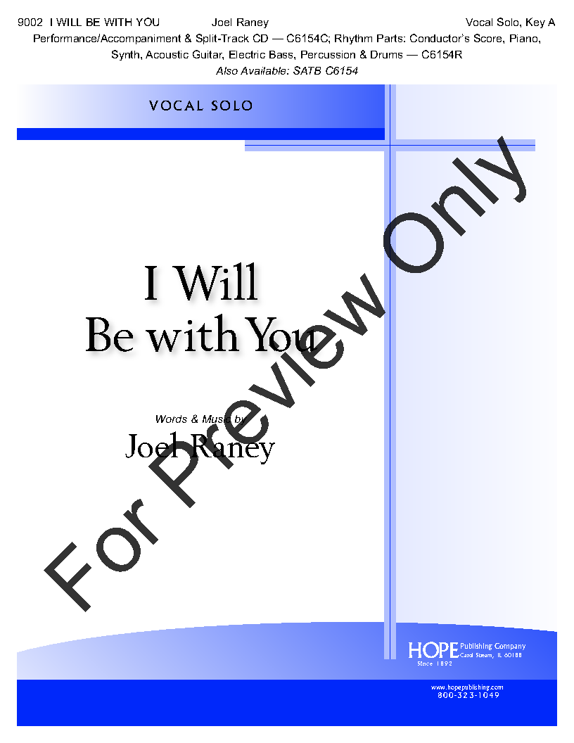 I Will Be with You Vocal Solo