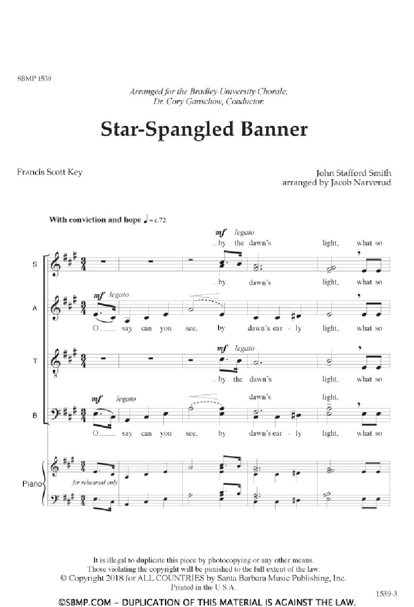 Star-Spangled Banner Large Print Edition P.O.D.