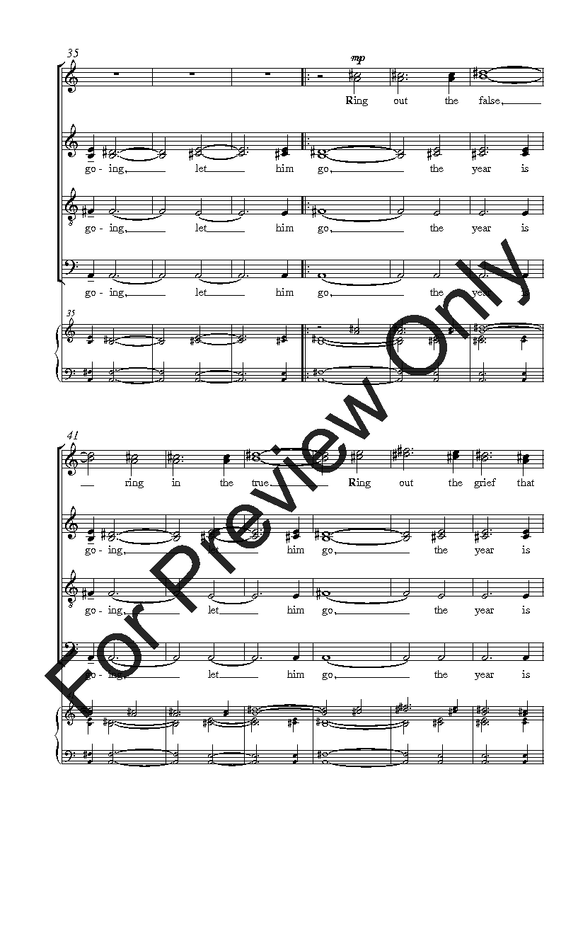 Ring Out, Wild Bells Sheet music for Piano, Tenor (Piano-Voice) |  Musescore.com