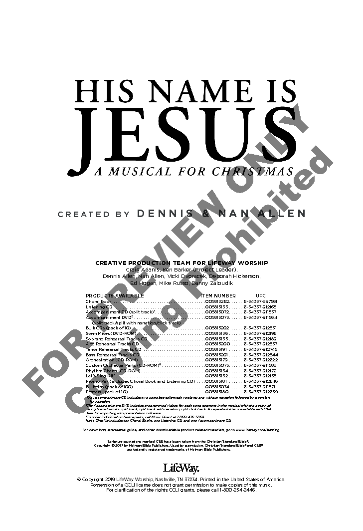 His Name Is Jesus-ORDER DIRECT