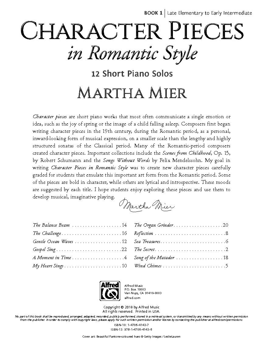 Character Pieces in Romantic Style  Books 1 & 2 Value Pack P.O.P.