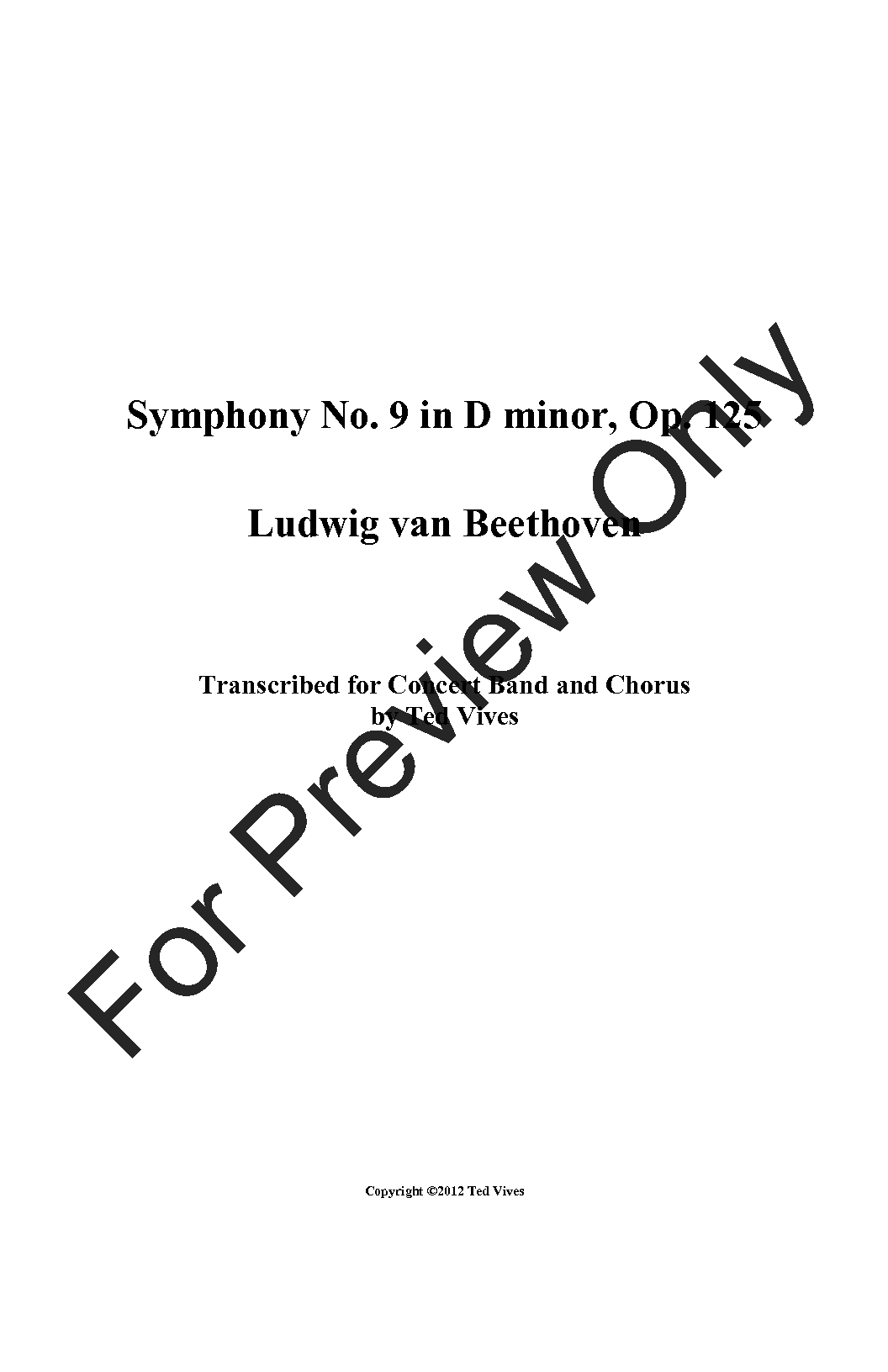 Symphony No. 9 in D Minor, Op. 125  P.O.D.