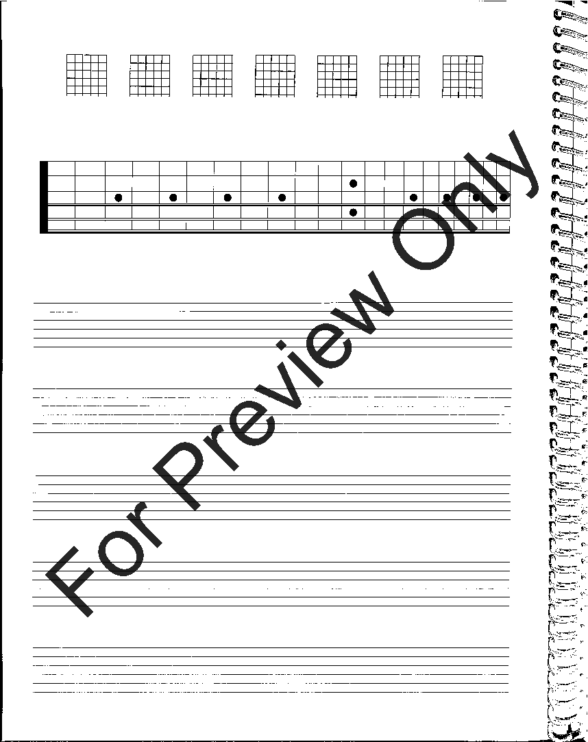 Guitar Tab Manuscript Paper