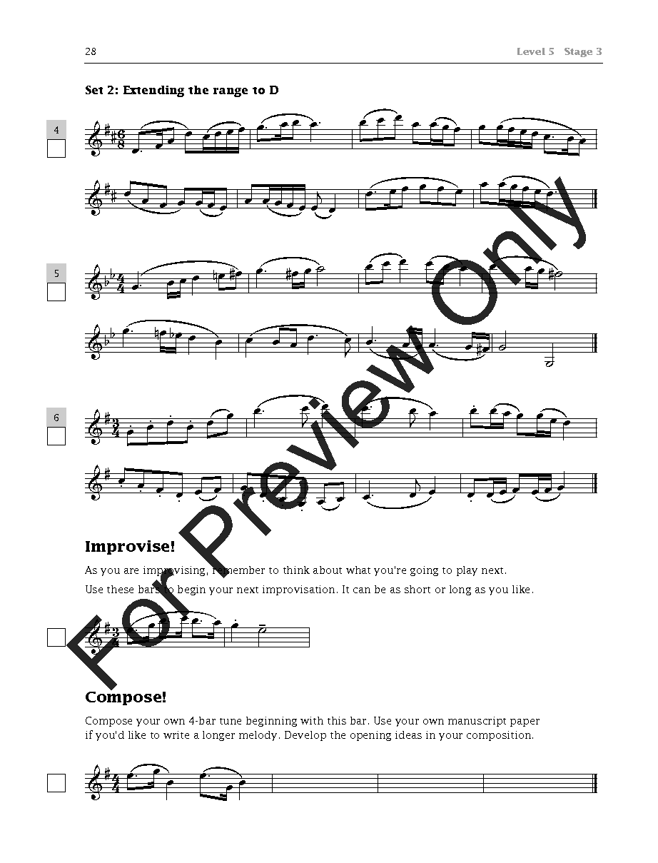 Improve Your Sight-Reading! Clarinet Level 4-5 Intermediate