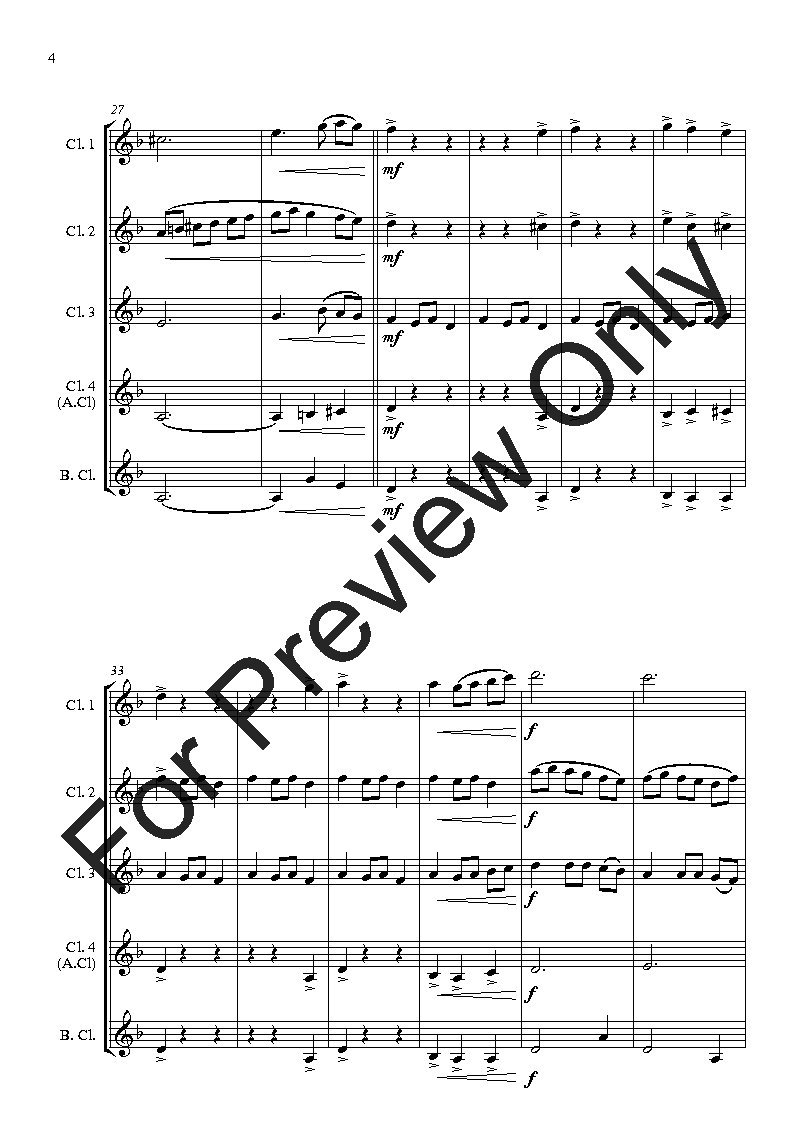 Fantasia on the Ukrainian Bell Carol  for Clarinet Choir  P.O.D.