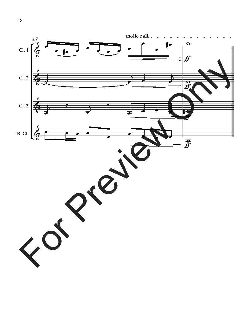 'Little' Fugue in G Minor - Clarinet Quartet P.O.D.