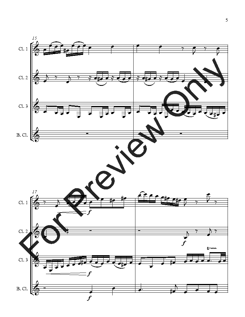 'Little' Fugue in G Minor - Clarinet Quartet P.O.D.