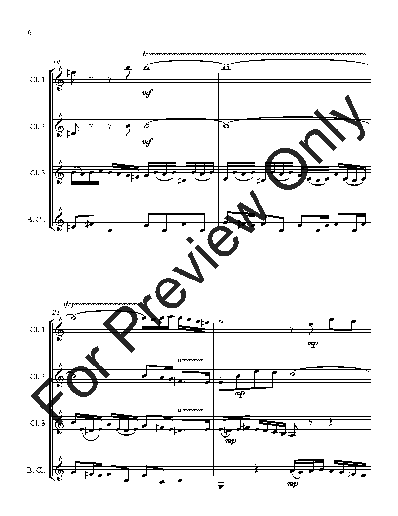'Little' Fugue in G Minor - Clarinet Quartet P.O.D.