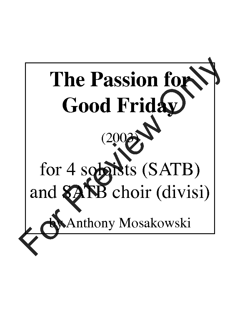 The Passion for Good Friday P.O.D.