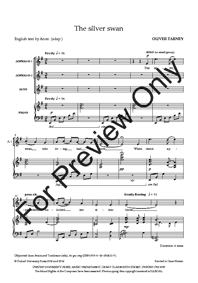 MUSICHELP Silver Tongues Sheet Music (Piano Solo) in A Major - Download &  Print - SKU: MN0266289