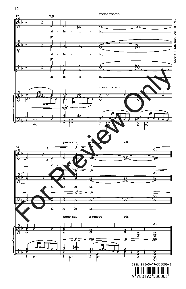 Alleluia (SATB ) by Giulio Caccini/arr. Mack | J.W. Pepper Sheet Music