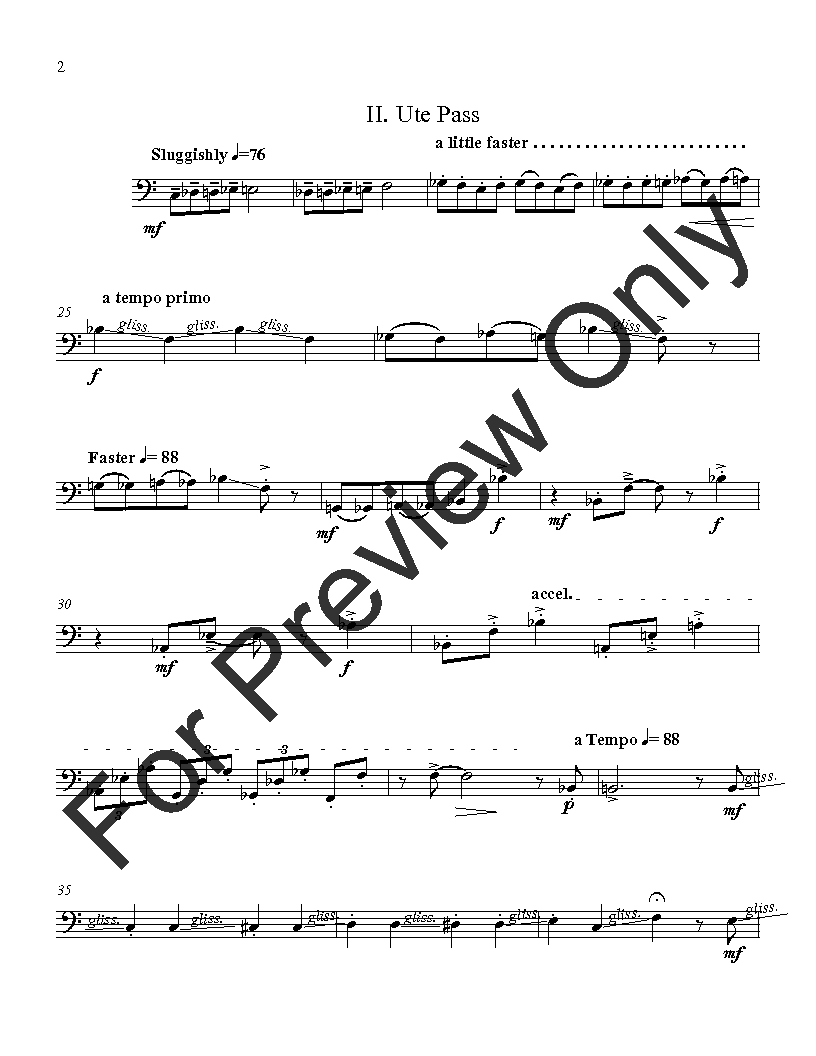 Three Colorado Etudes for Solo Trombone , Op.81 P.O.D.