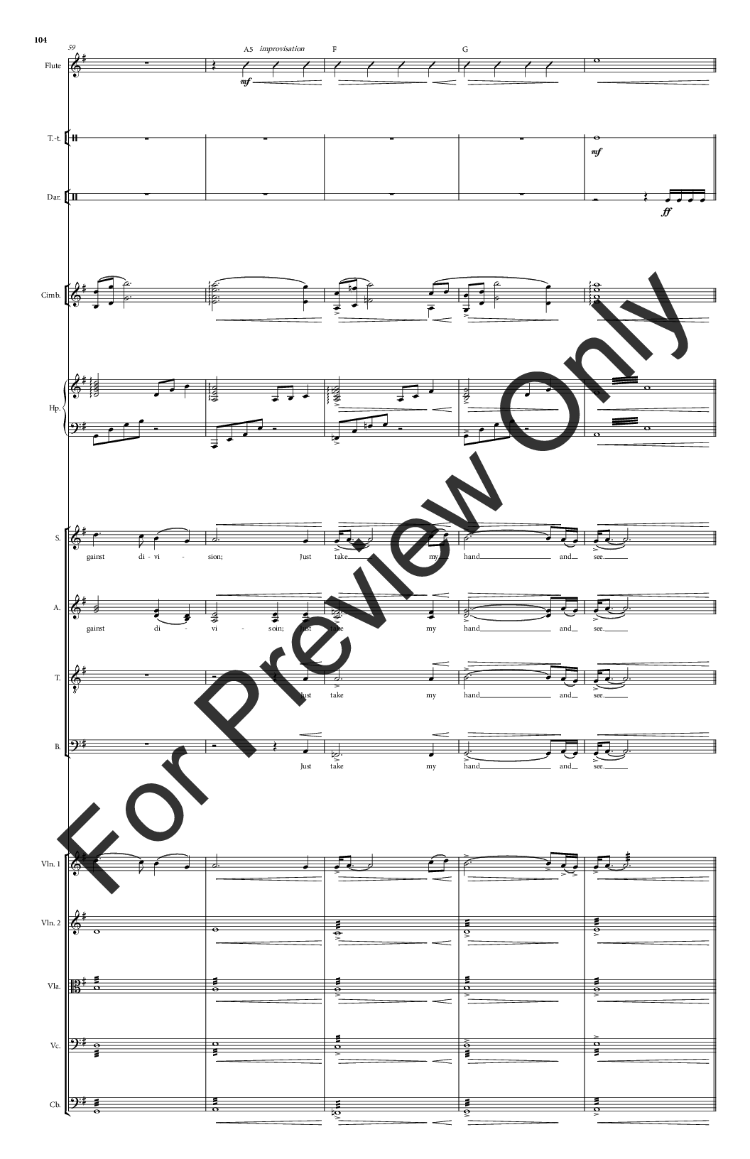 Tuvayhun Full Score for SATB Version P.O.D.