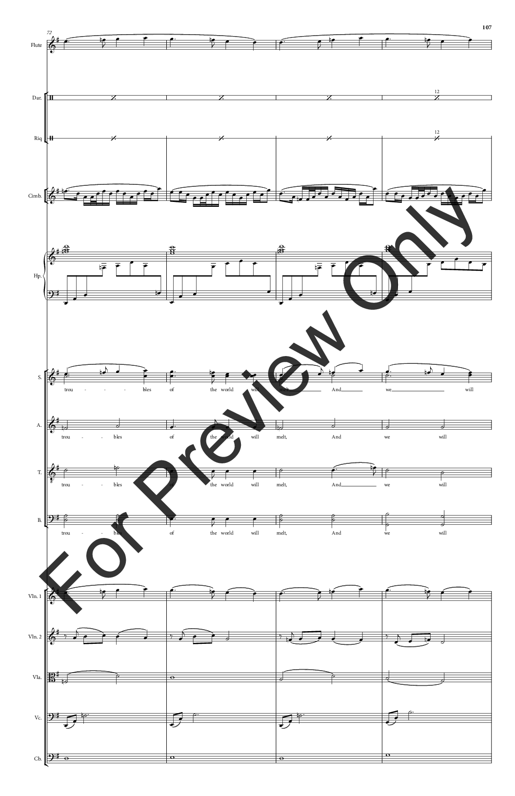 Tuvayhun Full Score for SATB Version P.O.D.