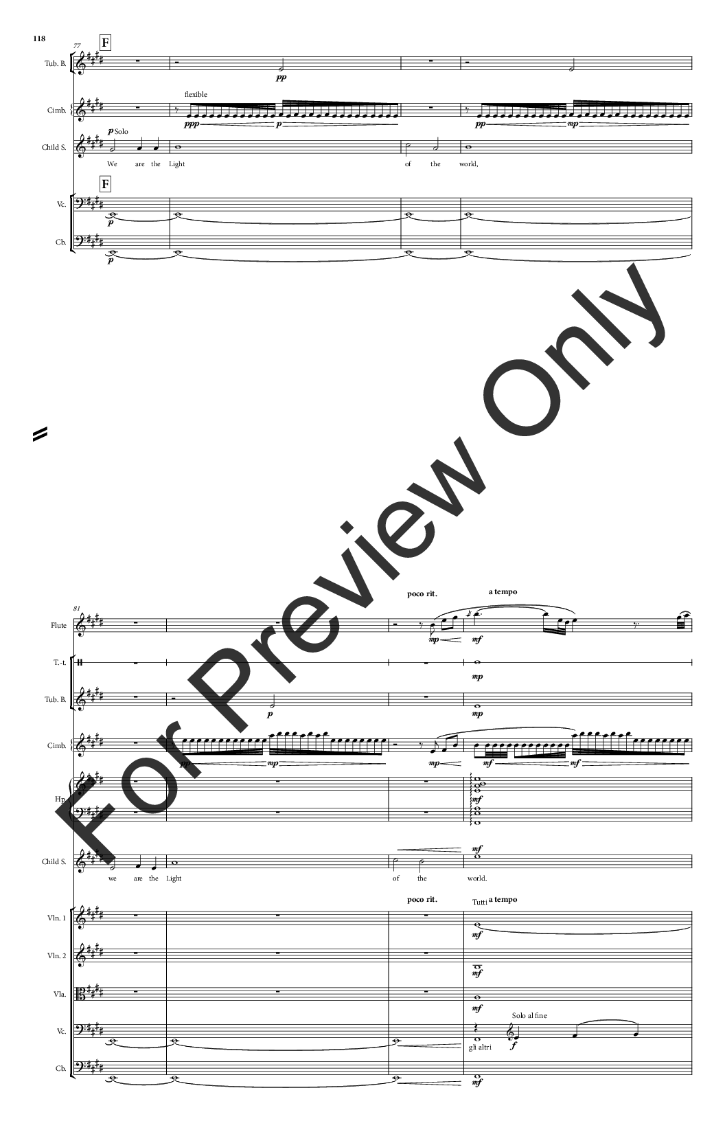 Tuvayhun Full Score for SATB Version P.O.D.