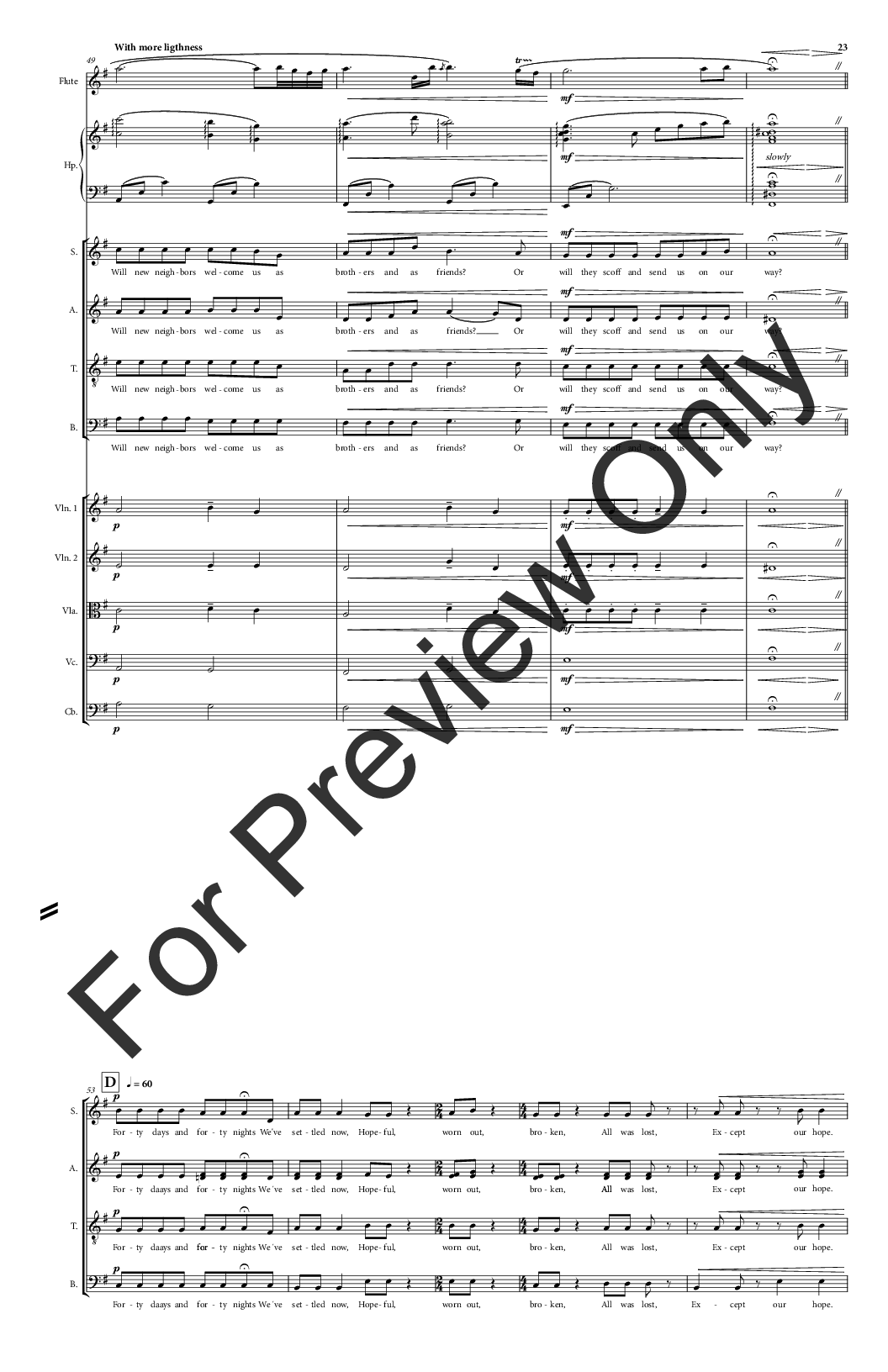 Tuvayhun Full Score for SATB Version P.O.D.