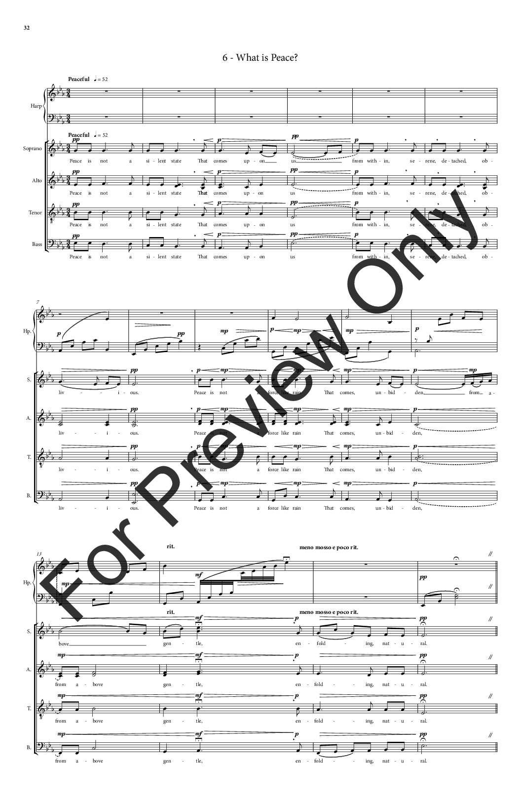 Tuvayhun Full Score for SATB Version P.O.D.