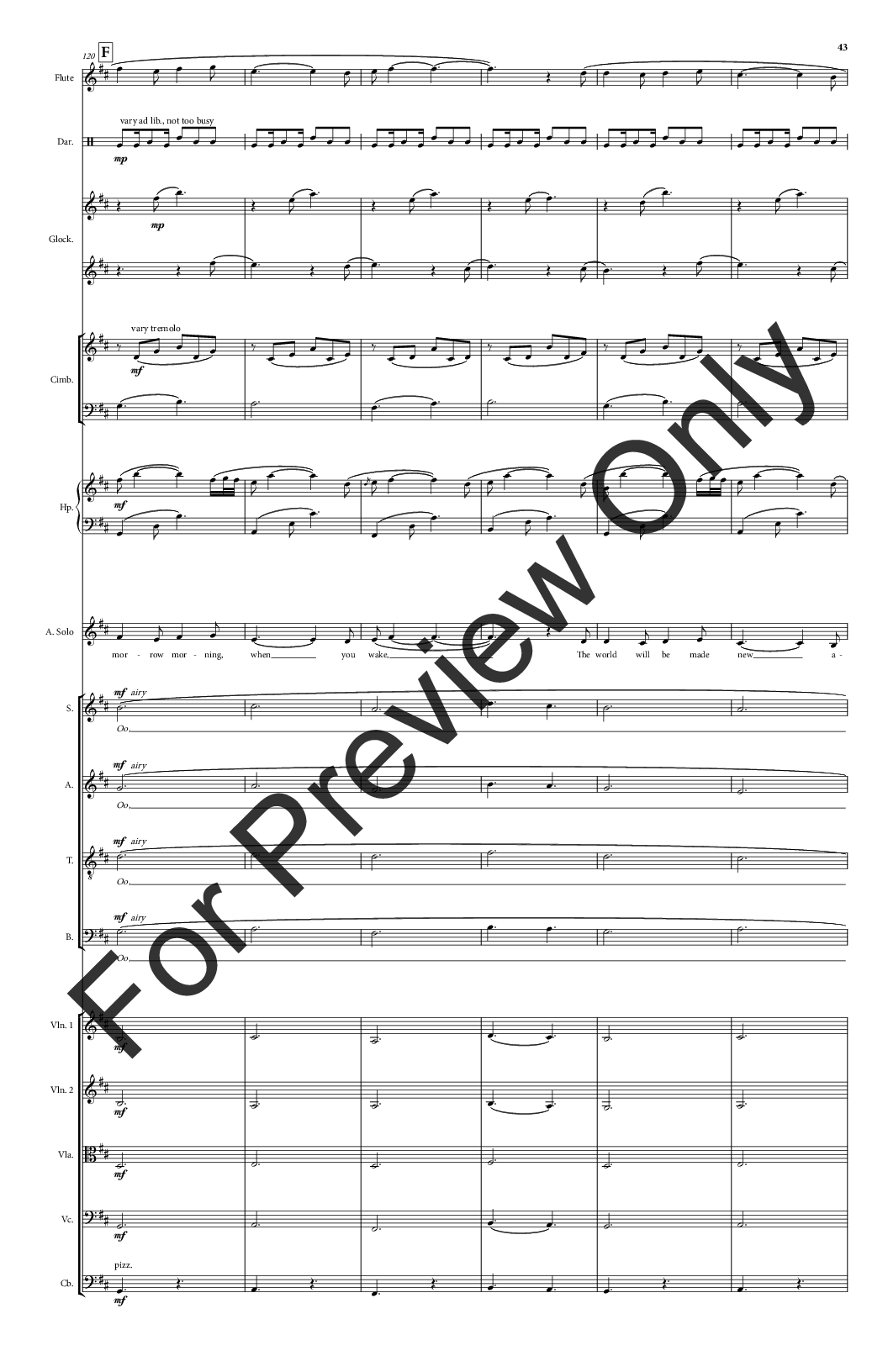 Tuvayhun Full Score for SATB Version P.O.D.