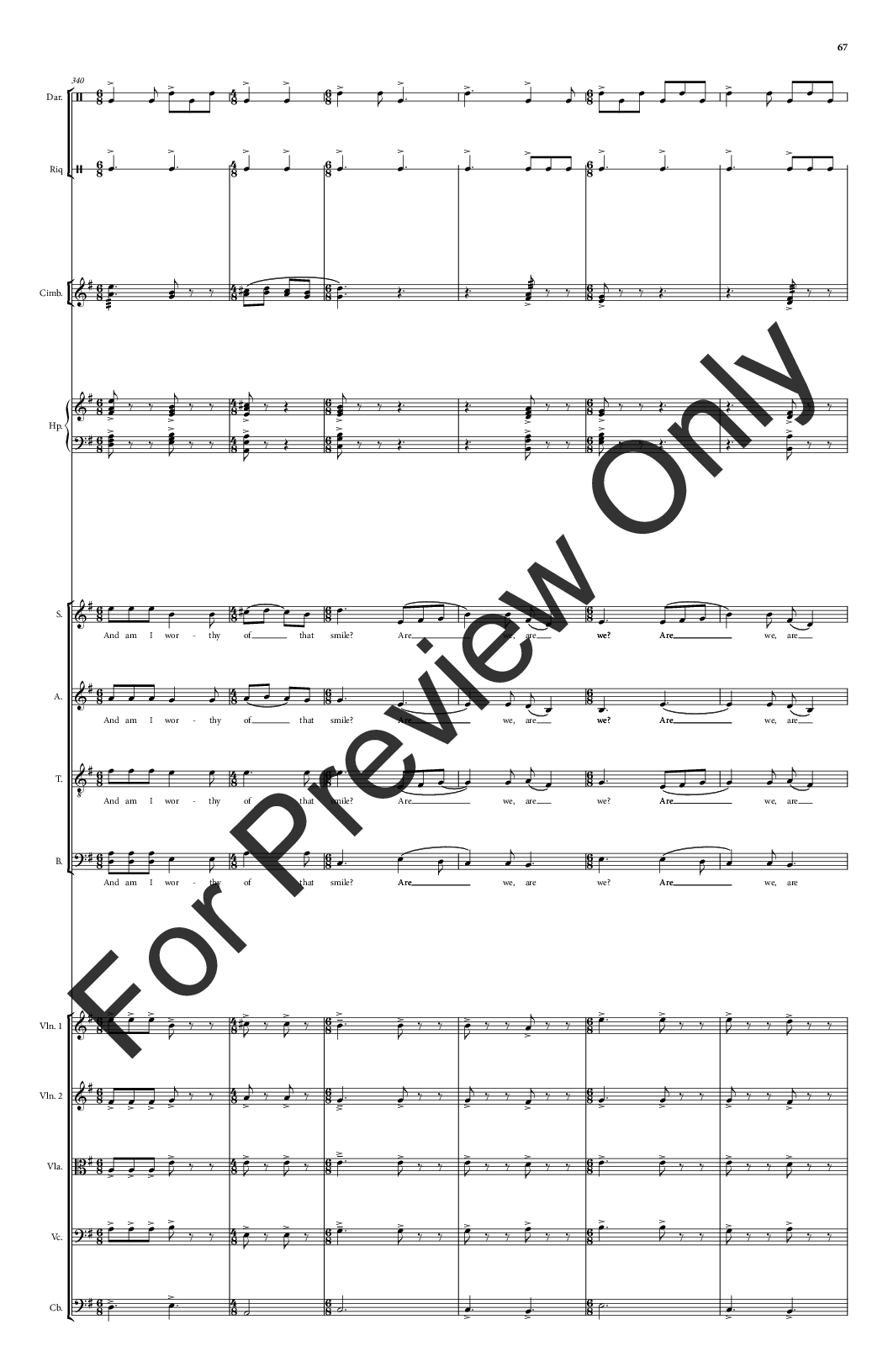 Tuvayhun Full Score for SATB Version P.O.D.