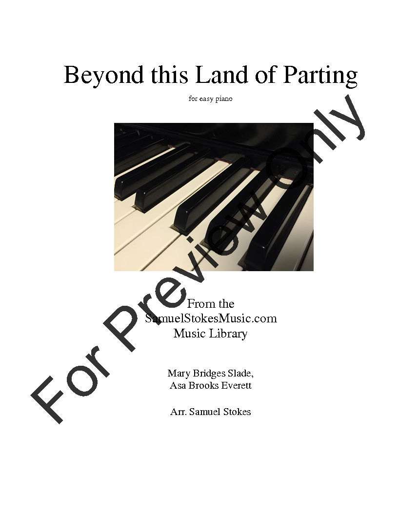 Beyond this Land of Parting - for easy piano P.O.D.