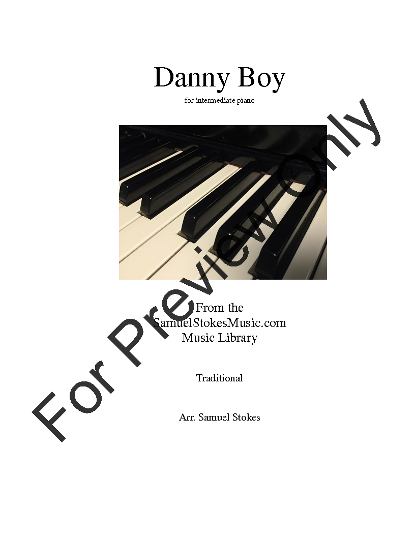 Danny Boy (Londonderry Air) - for intermediate piano P.O.D.