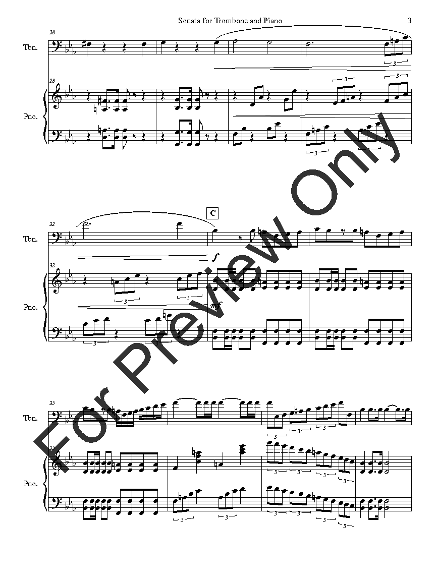 Sonata for Trombone and Piano P.O.D.