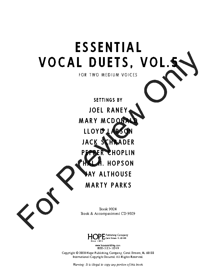 Essential Vocal Duets, Vol. 5 P.O.D.