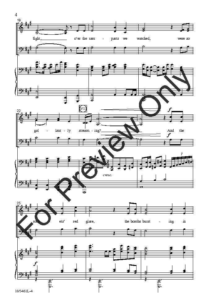 The Star Spangled Banner SATB