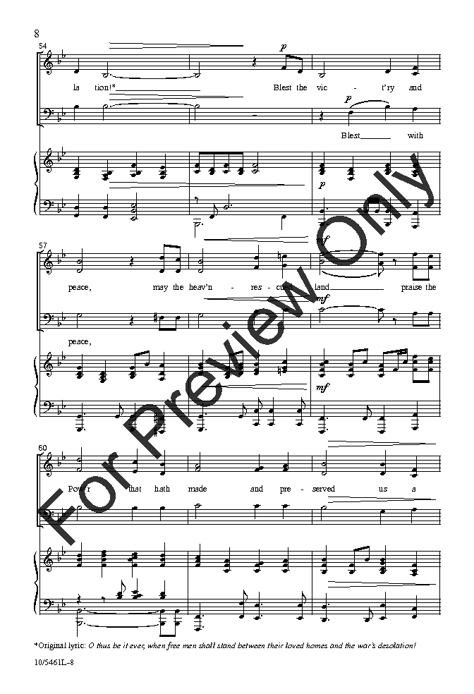 The Star Spangled Banner SATB