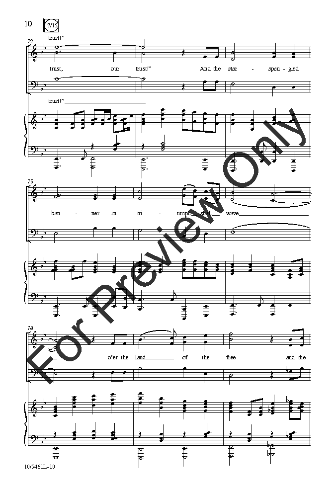 The Star Spangled Banner SATB