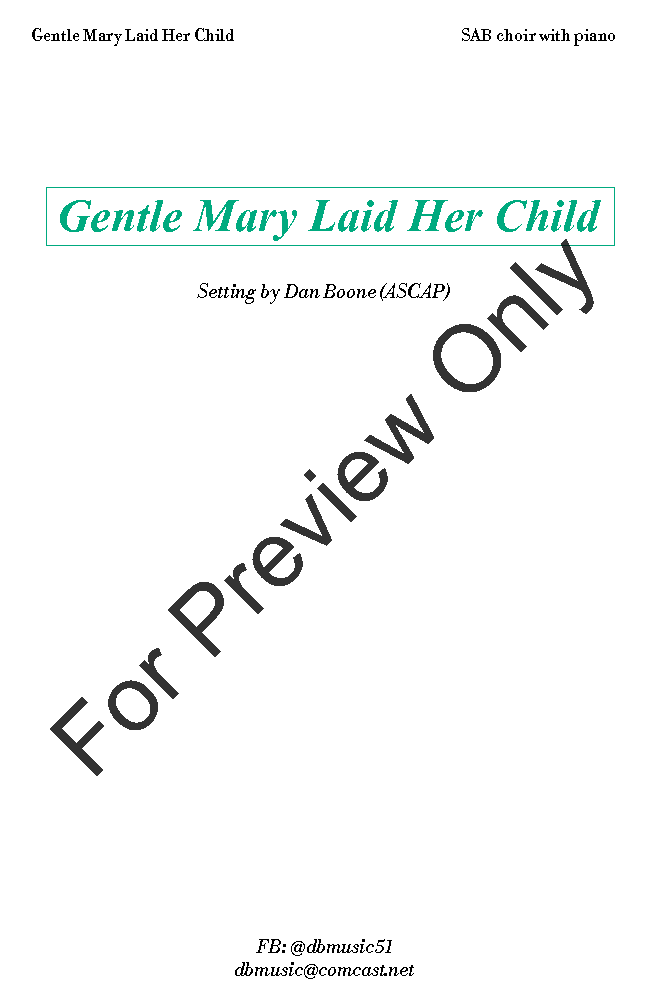 Gentle Mary Laid Her Child P.O.D.