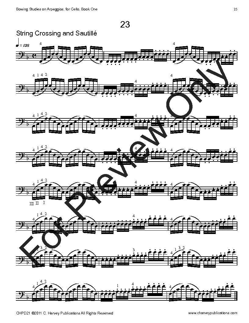 Bowing Studies on Arpeggios for Cello, Book One P.O.D.