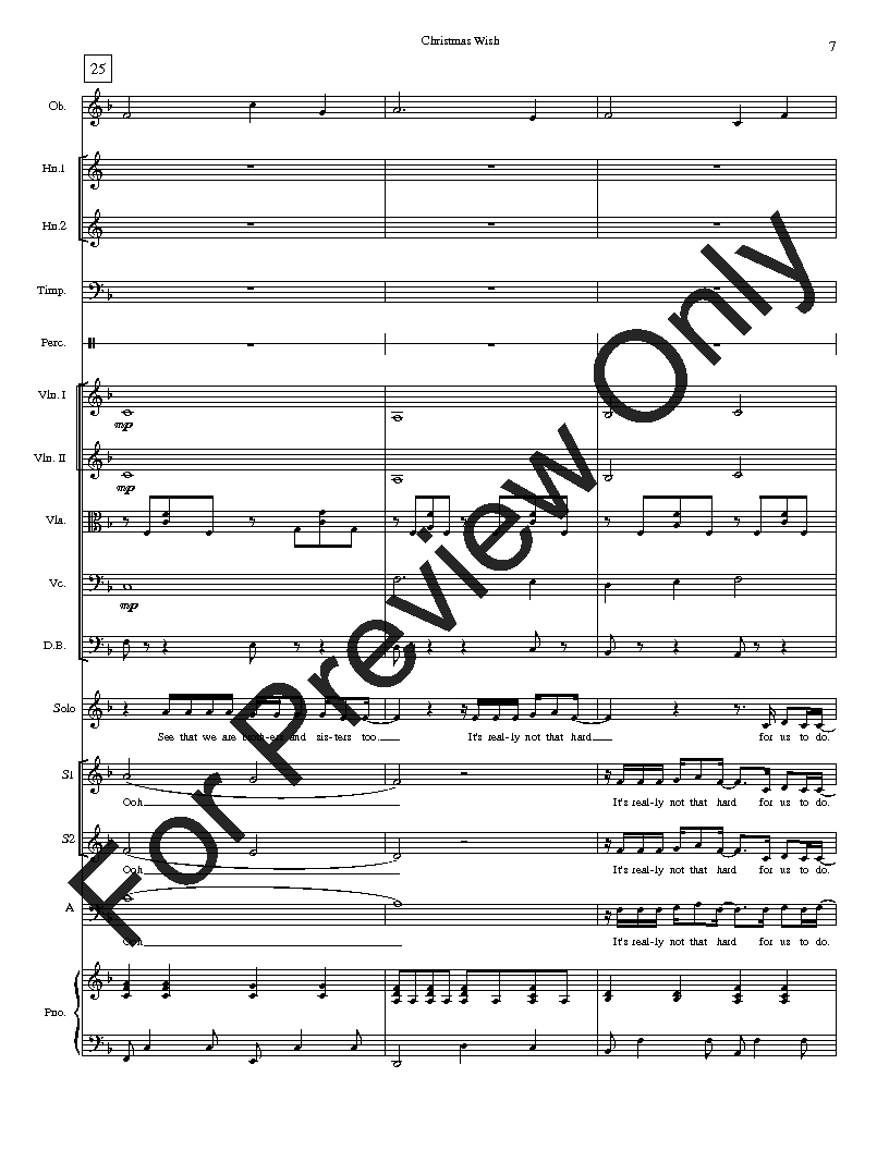 Christmas Wish Full Score P.O.D.