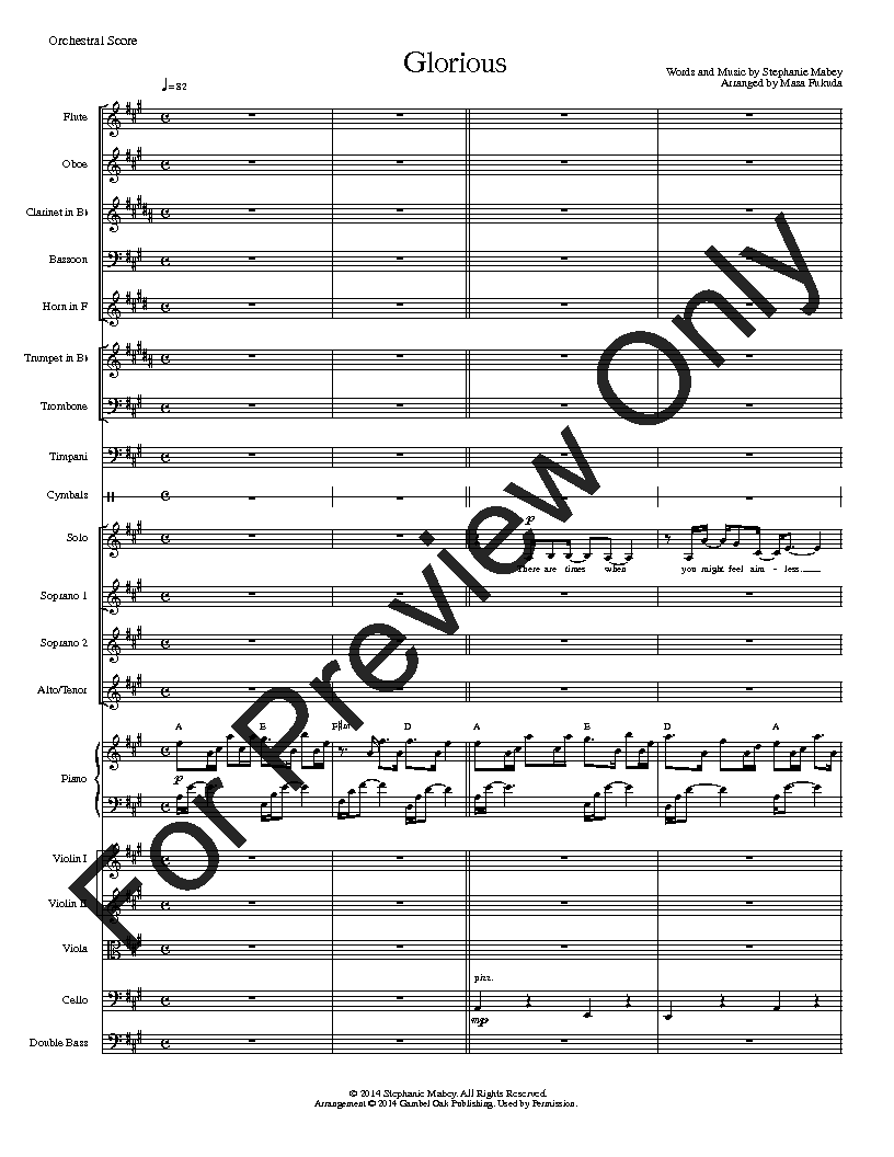 Glorious Full Score P.O.D.