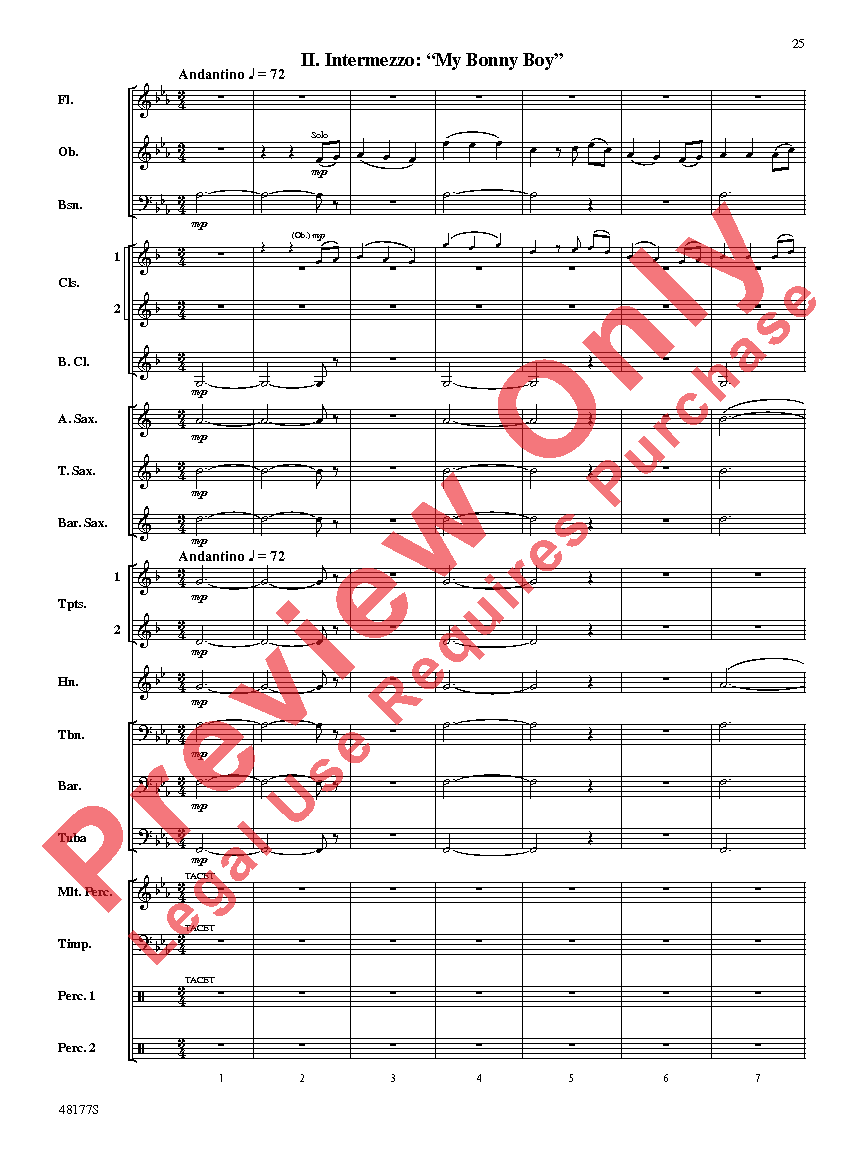 English Folk Song Suite Score