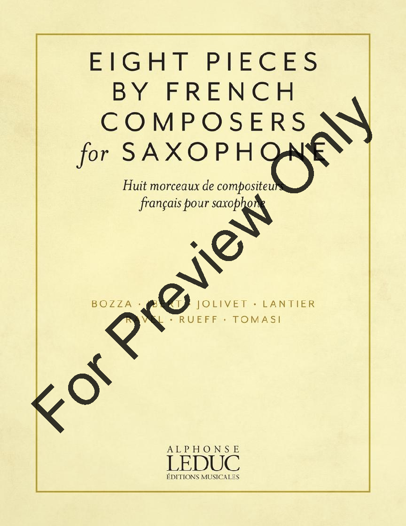 Eight Pieces by French Composers for Saxophone