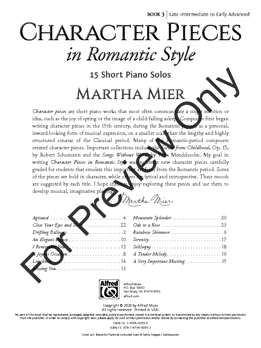 Character Pieces in Romantic Style #3