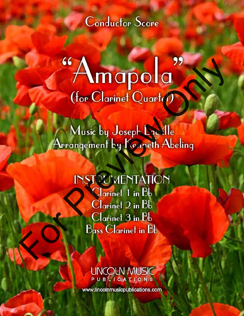 Amapola Clarinet By Joseph Lacalle J W Pepper Sheet Music