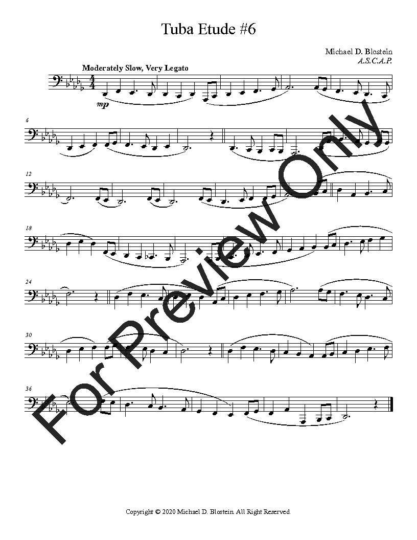Etudes for the Developing Tuba Player P.O.D.