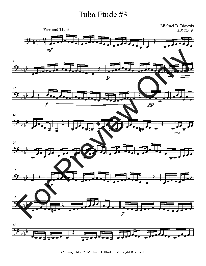 Etudes for the Developing Tuba Player P.O.D.