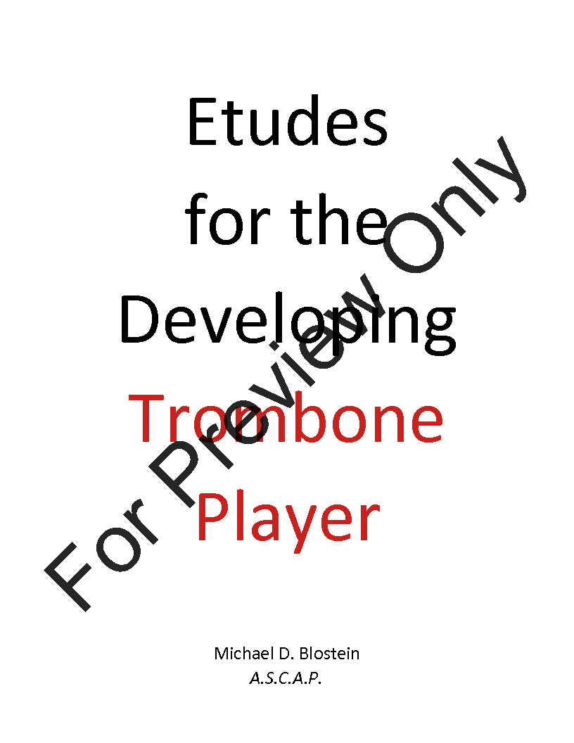 Etudes for the Developing Trombone Player P.O.D.