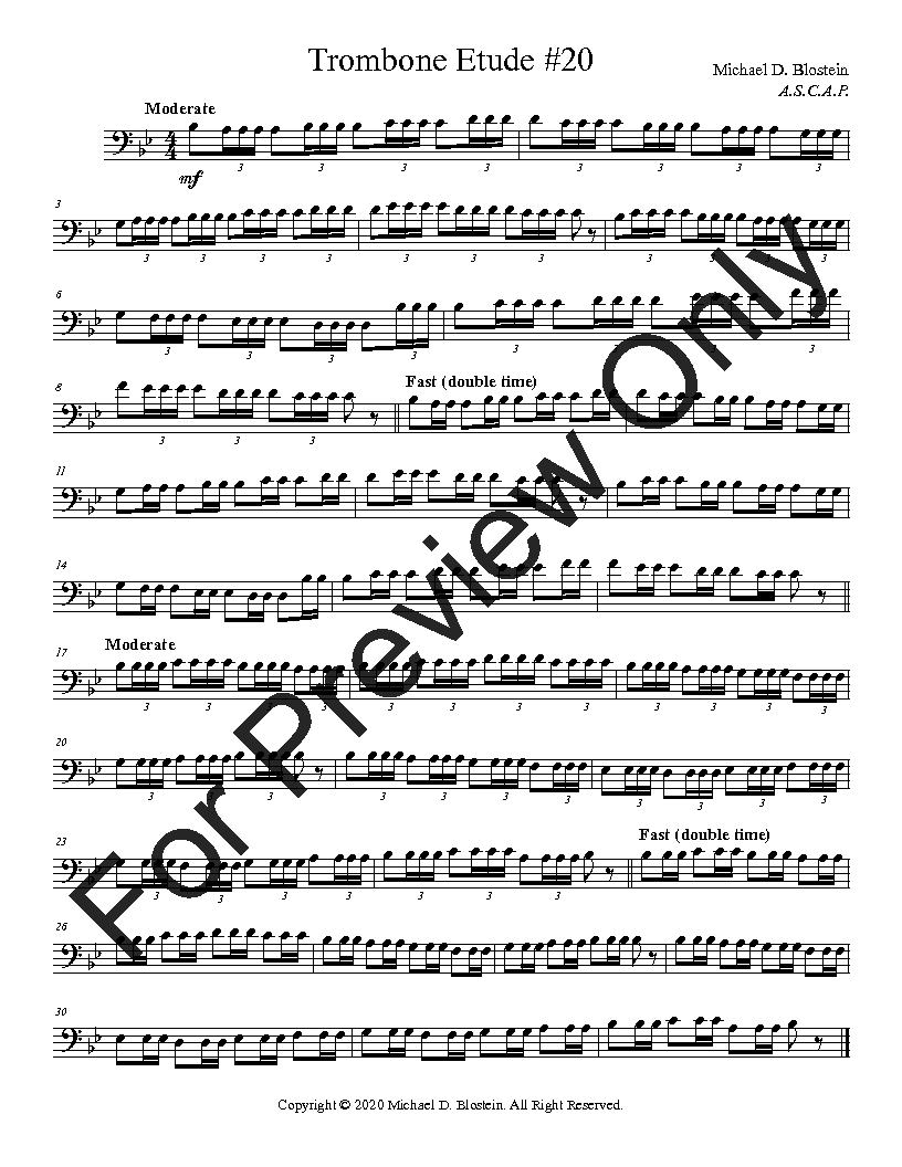 Etudes for the Developing Trombone Player P.O.D.