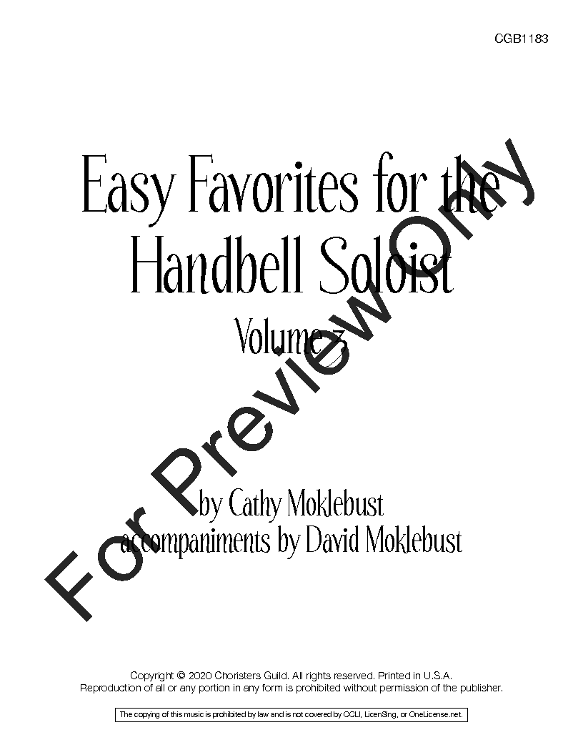 Easy Favorites For The Handbell Soloist Vol 3: 3 Octaves