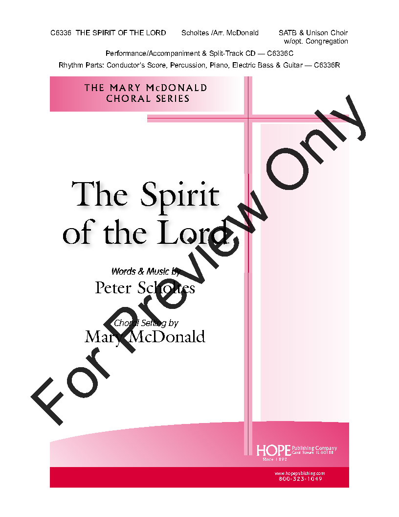 The Spirit of the Lord Large Print Edition P.O.D.