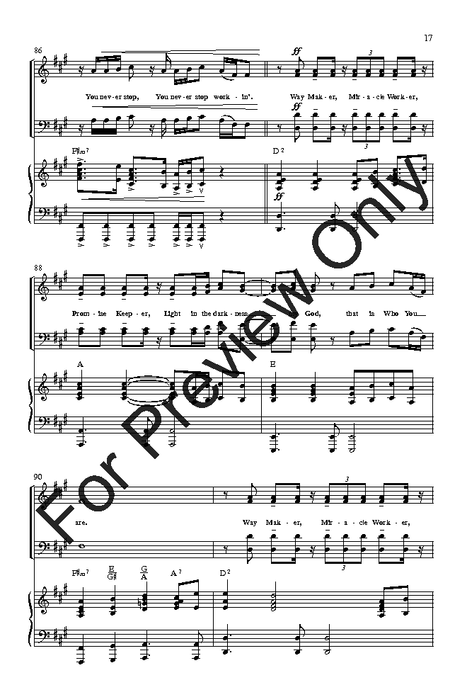 Way Maker - Voice - Digital Sheet Music