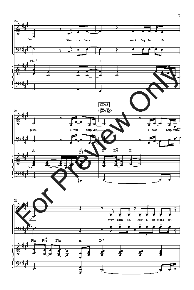 Way Maker - Concert Band - Digital Sheet Music