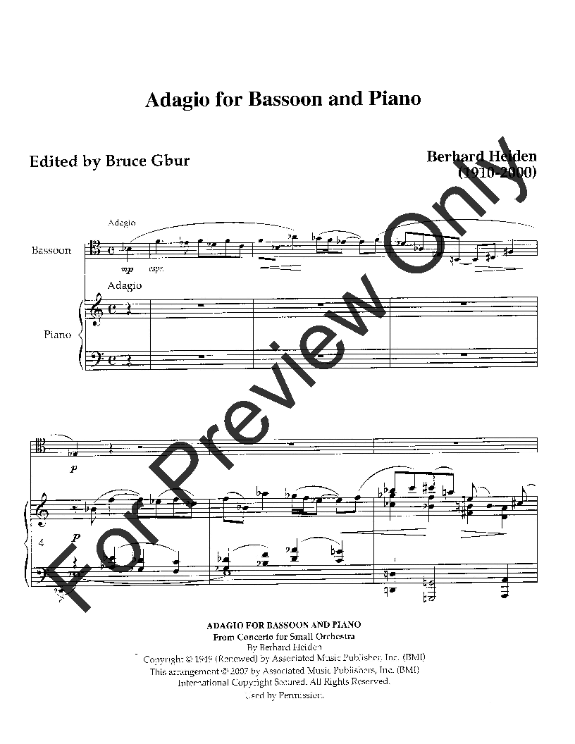 Adagio Bassoon and Piano